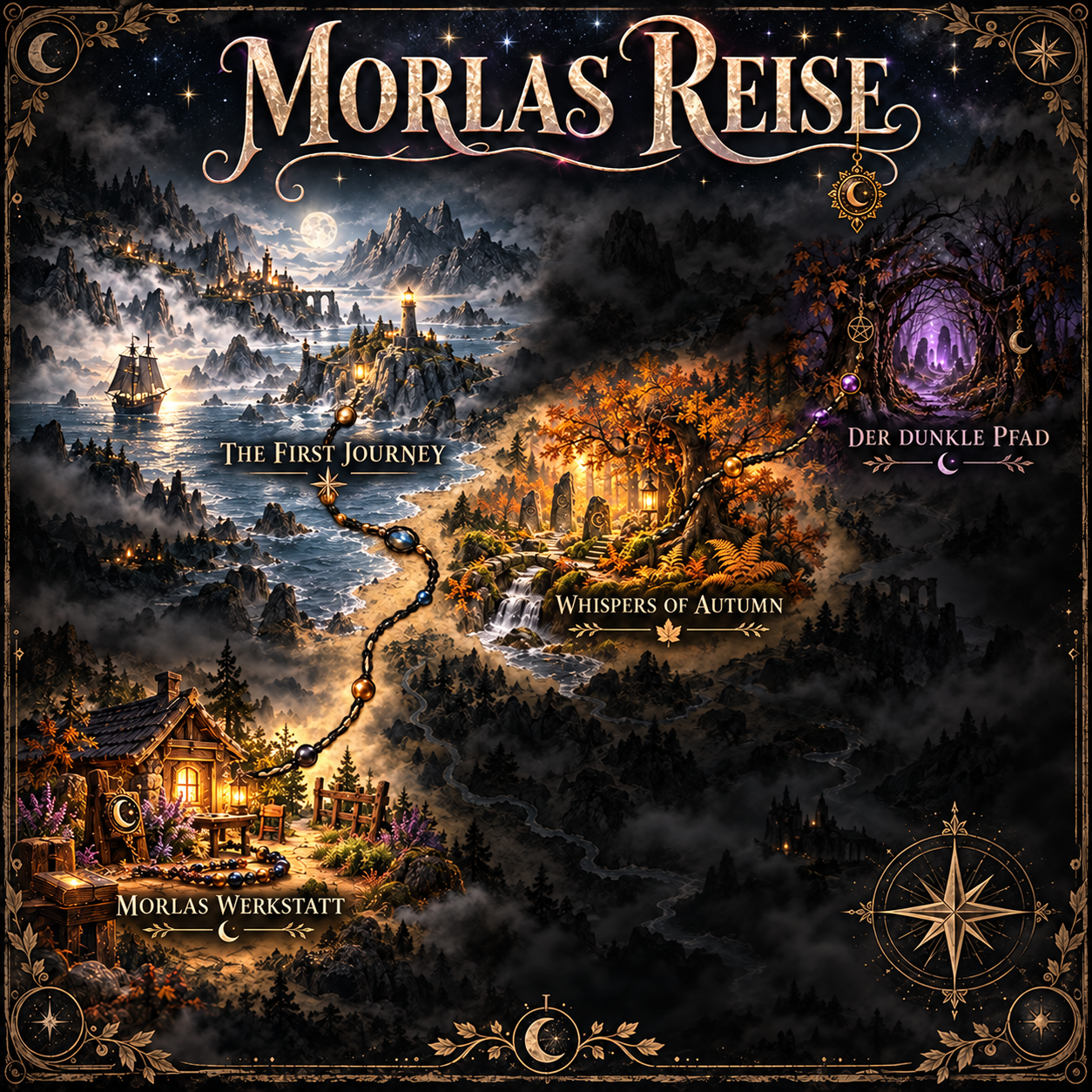 Die große Weltkarte von Morlas Reise